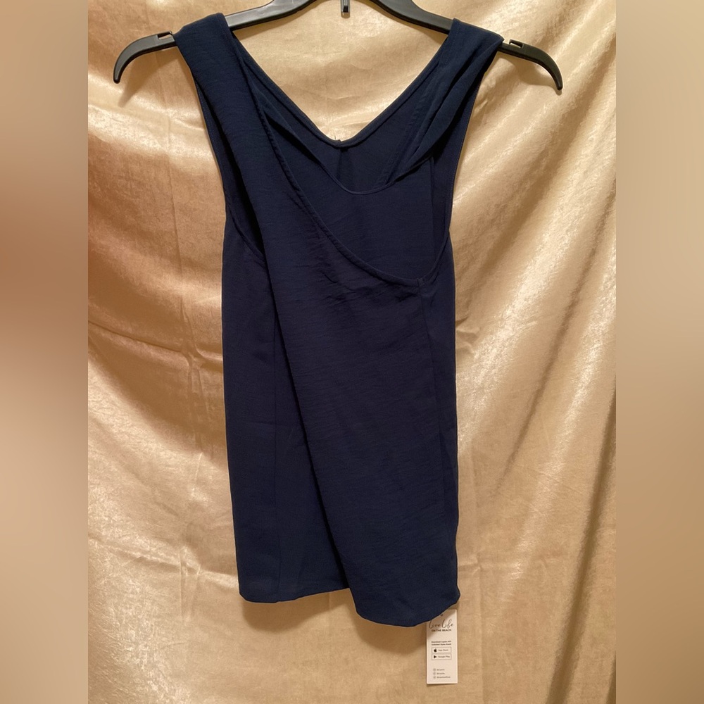 Cupshe Sleeveless Navy Crossover top, NWT - Picture 5 of 6